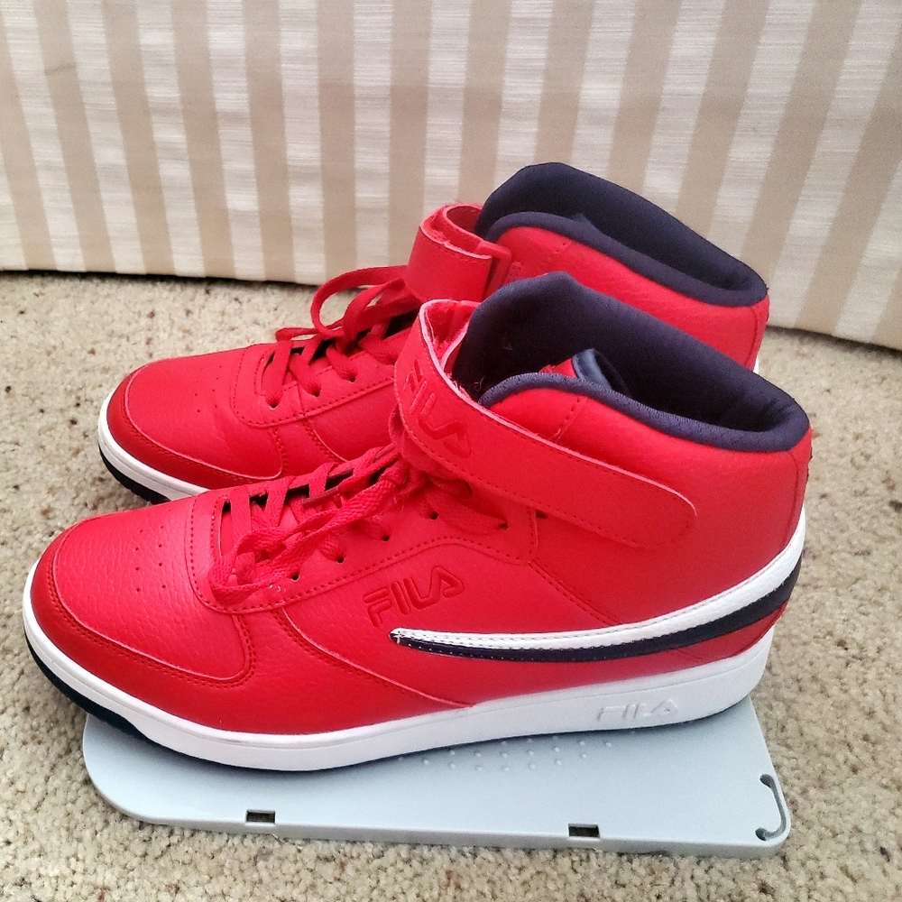Red FILA men's sneakers size 10